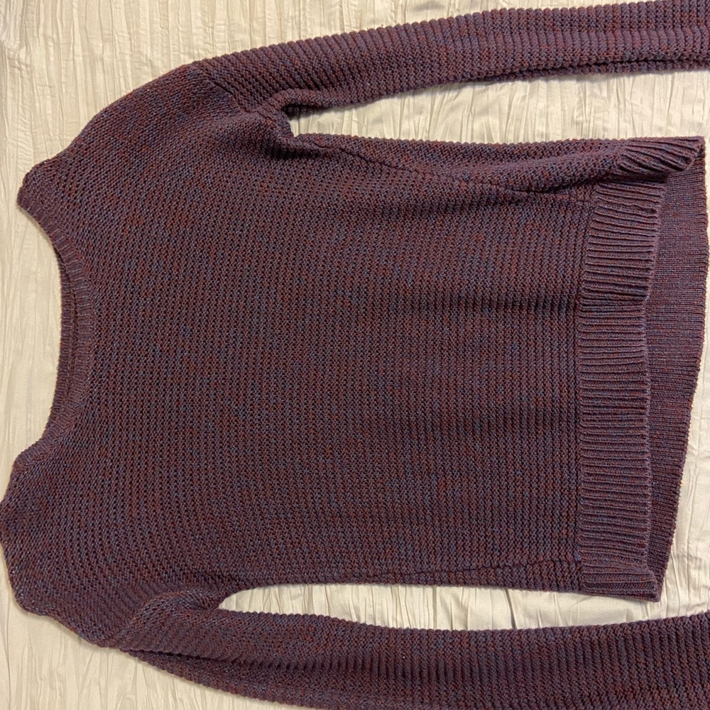 Dark purple knit sweater - American Eagle